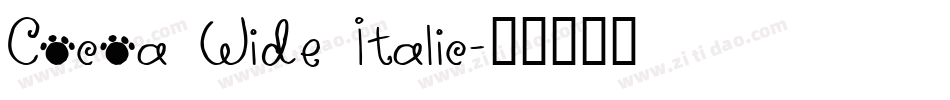 Cocoa Wide Italic字体转换